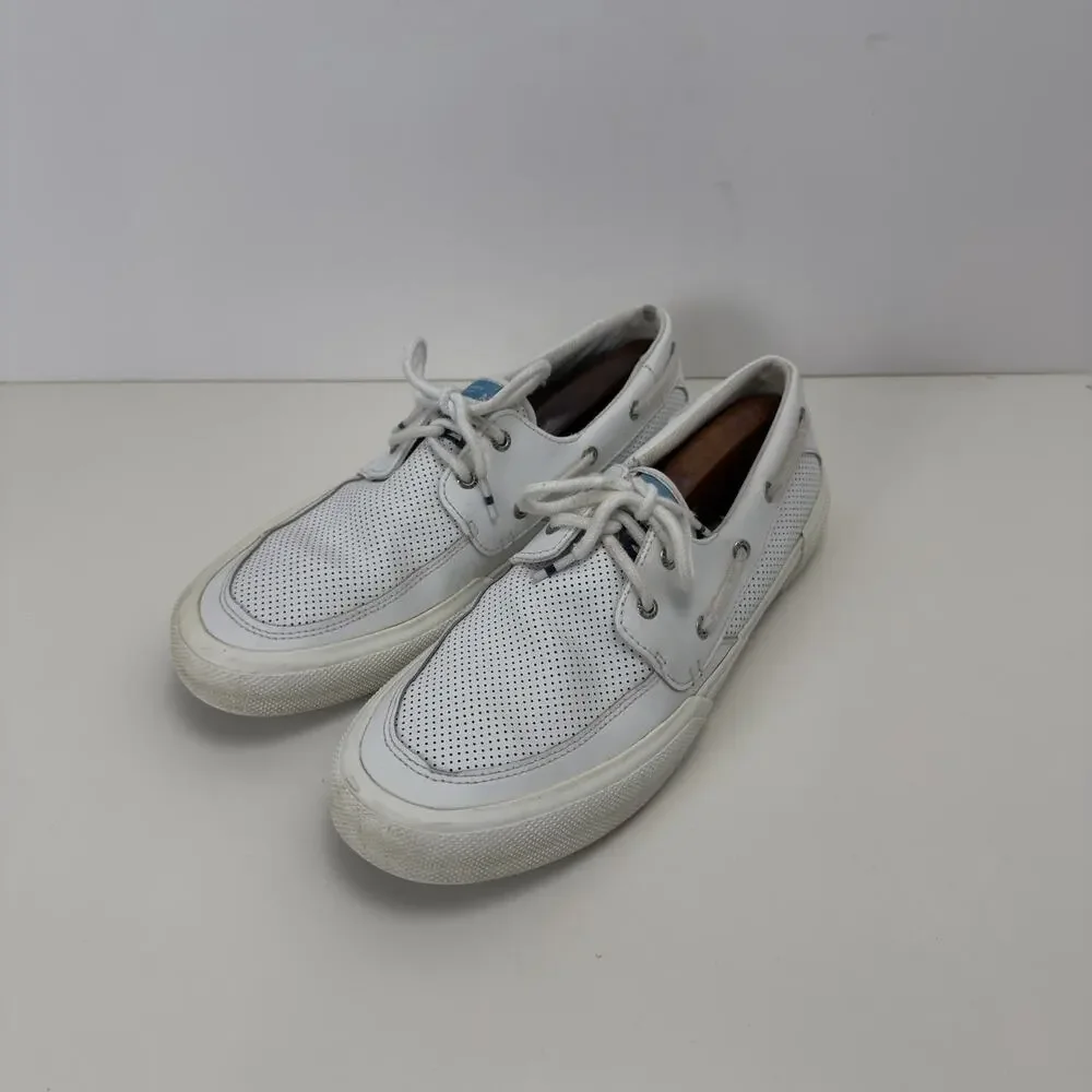Sperry “Soletide” 2-Eye Sneakers White STS23160 Low Top Mesh Mens 11 Top Sider